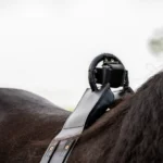 Detail des Birth Alarm-Senders auf dem Rücken der Stute im Überrollbügel zur Überwachung der Fohlensgeburt